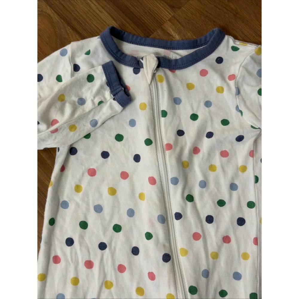 Kyte Baby Girls Boys 12-18 Months Colorful Polka Dot Sleeper Pajamas